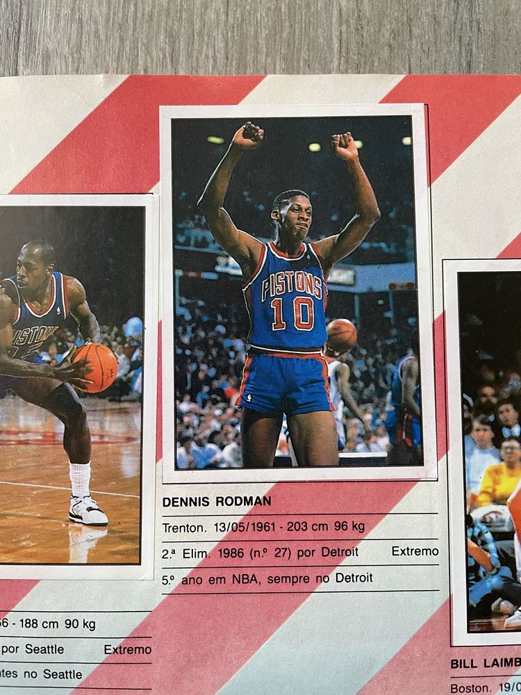Caderneta Panini NBA 1991