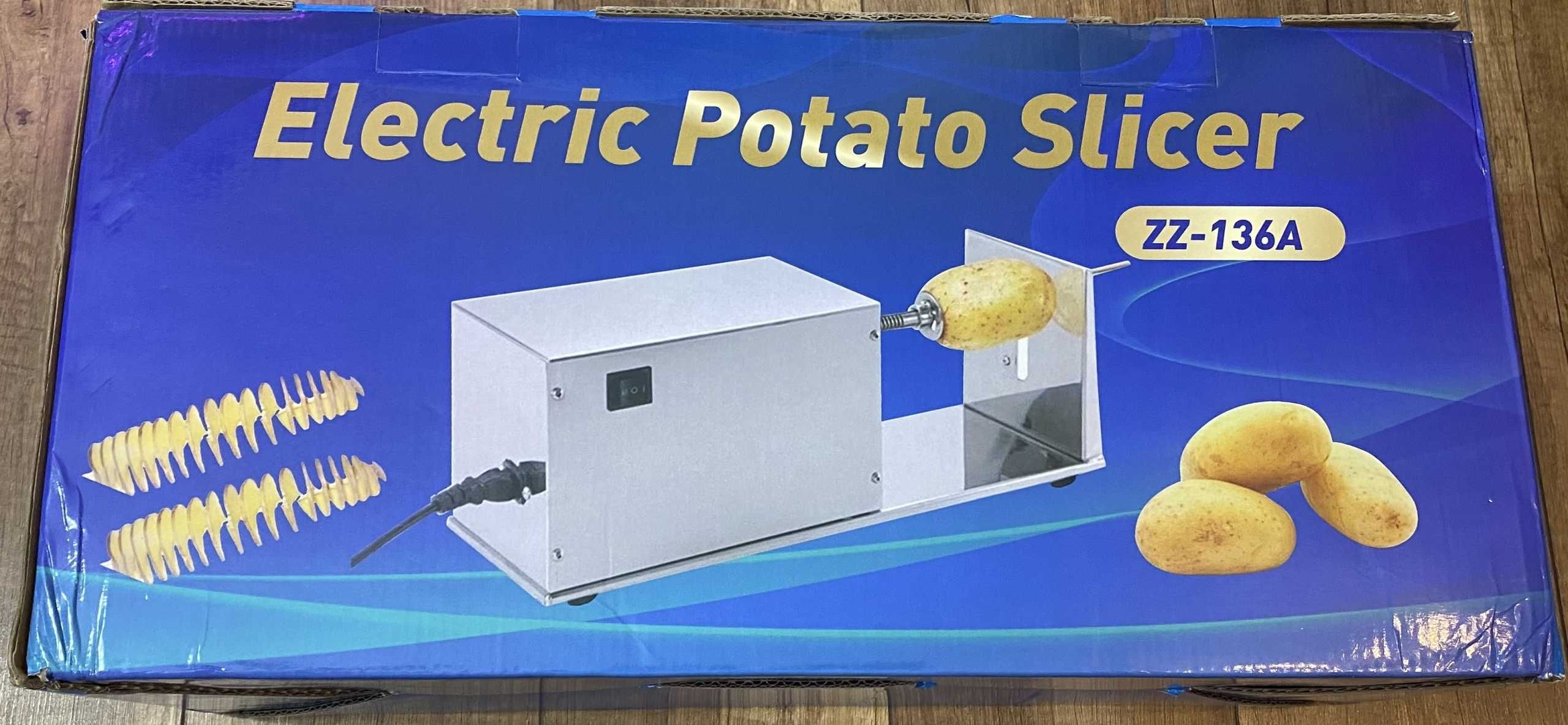 Elektryczna maszyna do zakręconego ziemniaka 230V zakręcona frytka