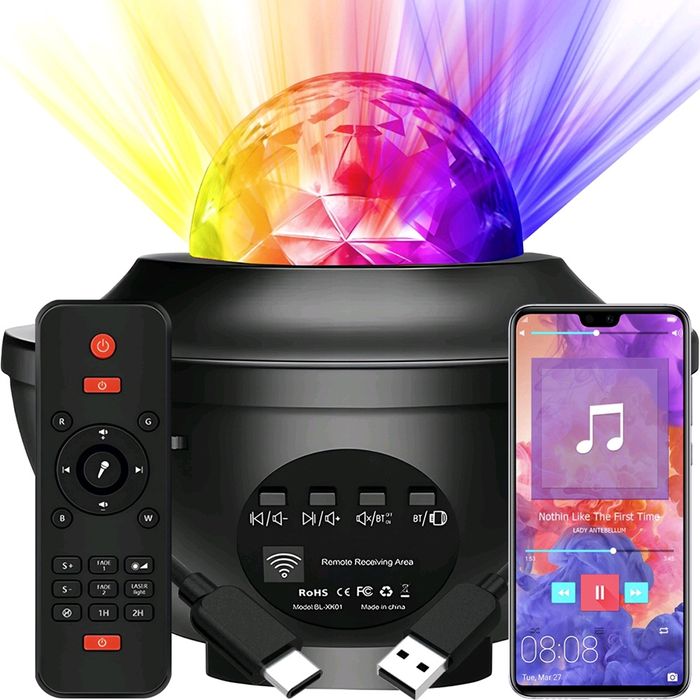 PROJEKTOR GWIAZD star led lampka nocna usb