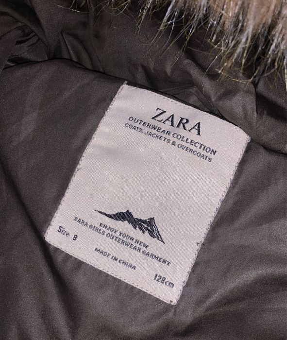 Зимний пуховик, пвльто Zara 7-8 лет, размер 122-128.