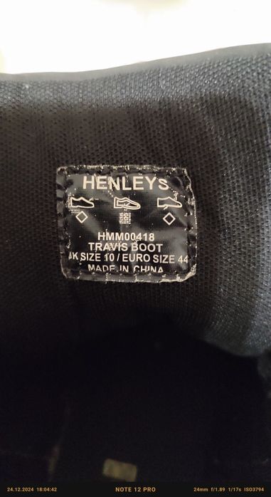 Ботинки "HENLEYS Travis Black", 100 %оригинал, р. 43-44