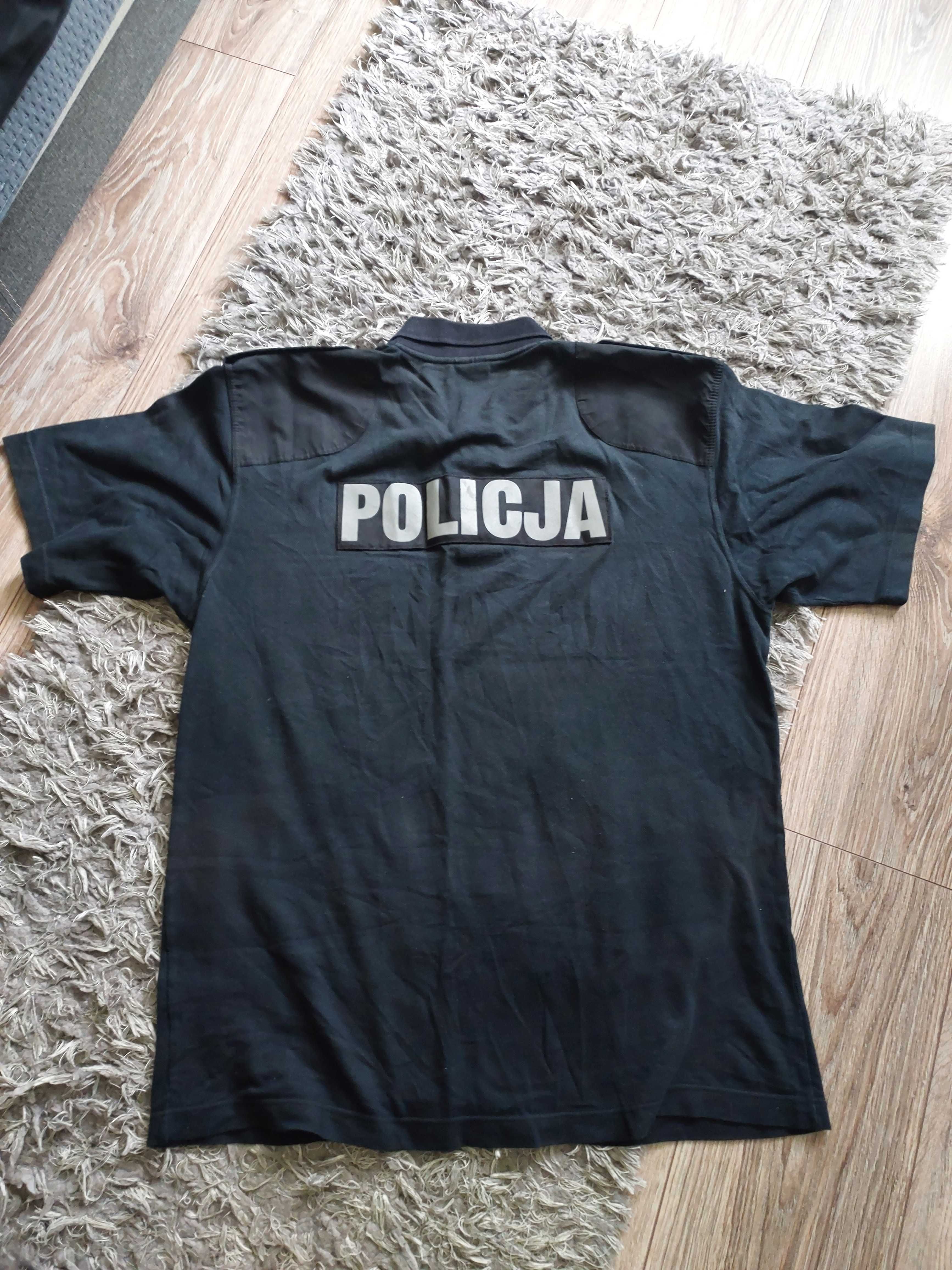 Koszulki polo czarne Policja rozm. XL 2 szt
