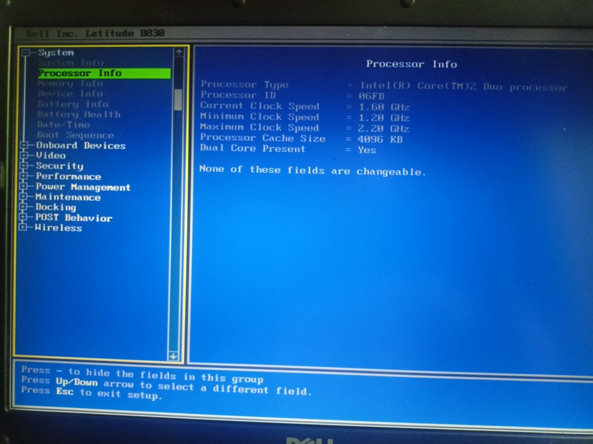 Laptop Dell latitude D830
