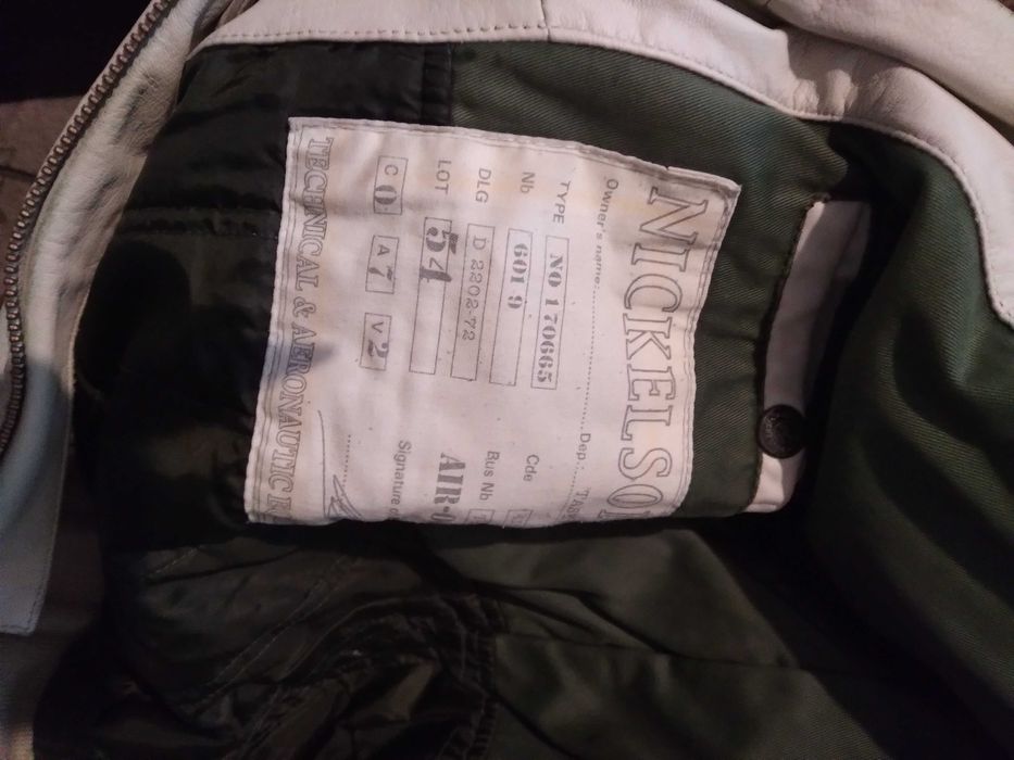 Мужская кожаная  зимняя куртка nikelson air пилот