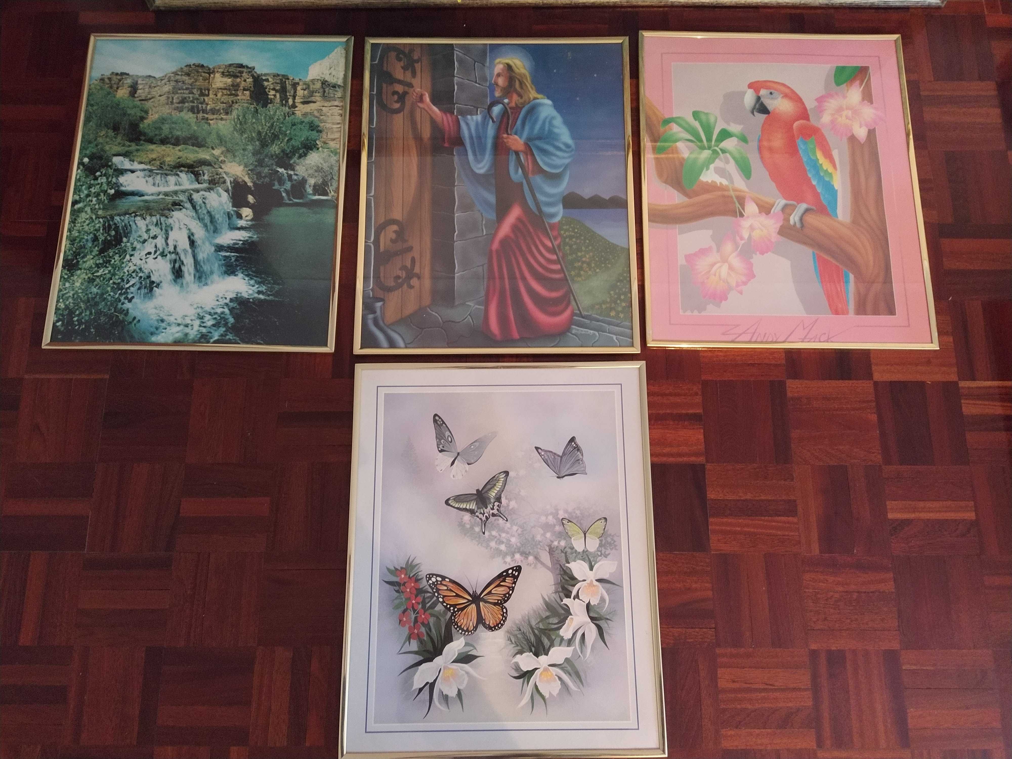 Quadros decorativos (tela e ponto cruz)