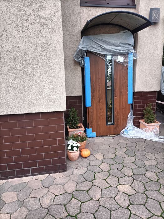 Drzwi zewnętrzne stalowe Splendoor Auria Passive orzech 90 lewe