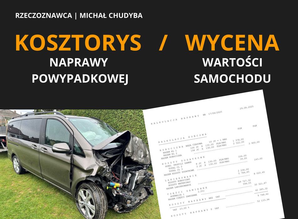 Kosztorys naprawy powypadkowej, wycena wartości samochodu – Białystok