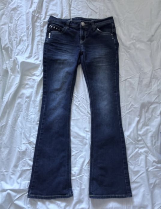 джинсы клеш на низкой посадке, винтаж