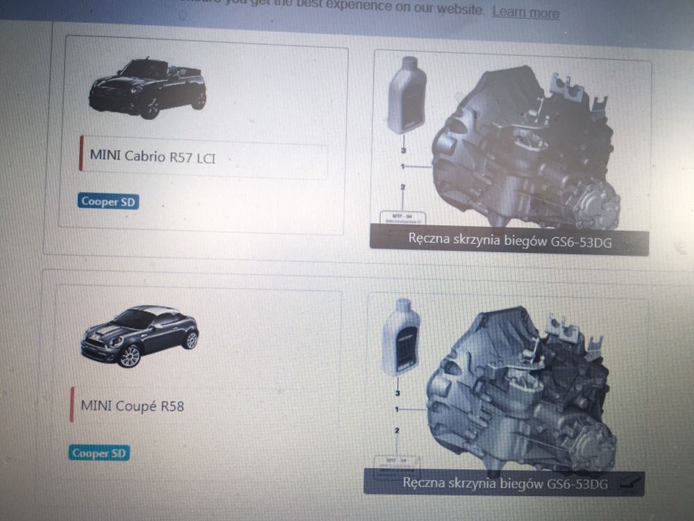 Mini cooper r56 r55 r57 r58 r60 Lci sd skrzynia biegów GS6-53DG-ACW