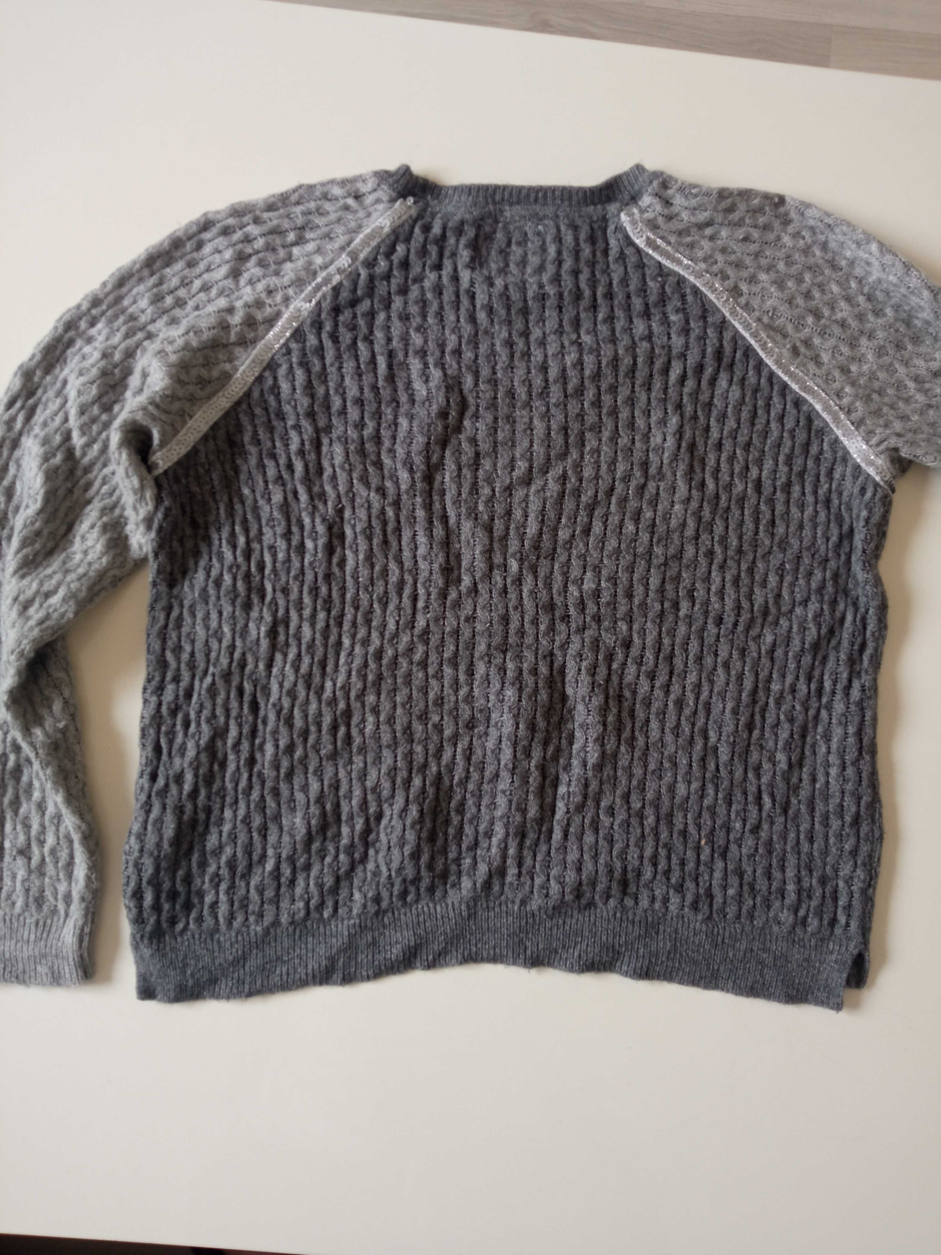Pepe Jeans damski szary sweterek angora r M