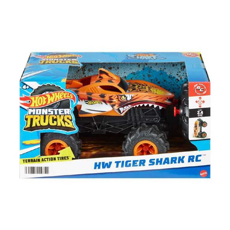 Машина Hot Wheels RC Monster Trucks 1:24 Tiger Shark HNV03 Хот Вілс