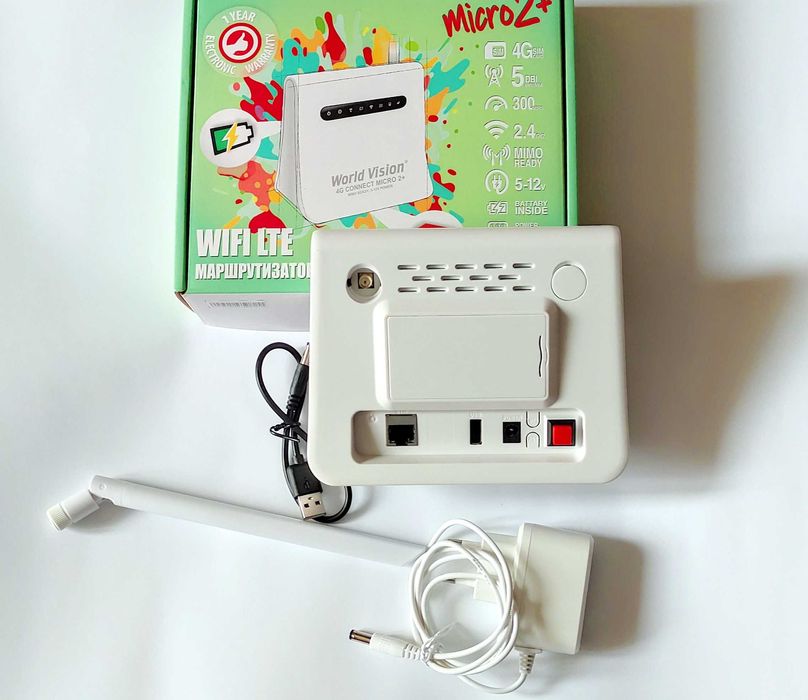 Роутер World Vision 4G Connect Micro 2+ с sim-картой и двойным аккумул