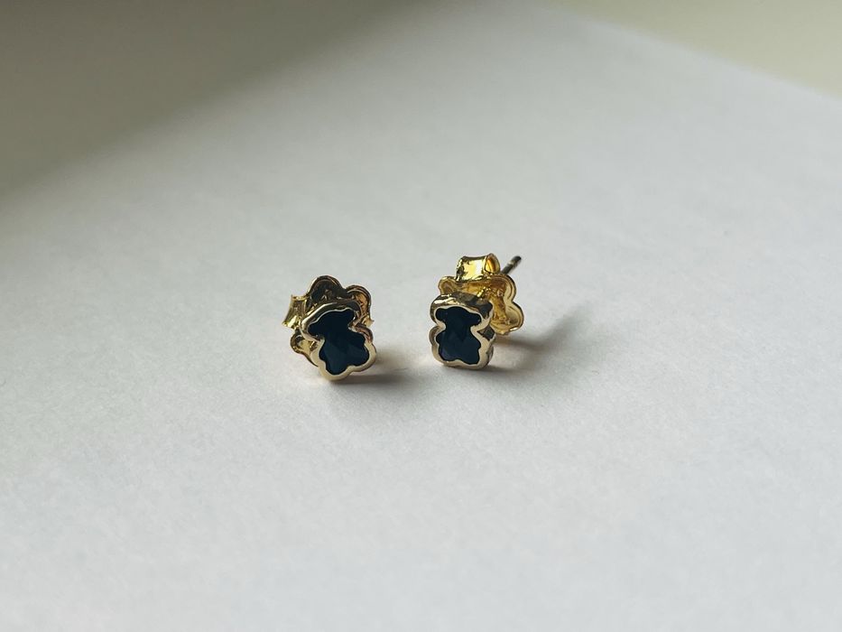 Nowe srebrne kolczyki tous 0,5cm