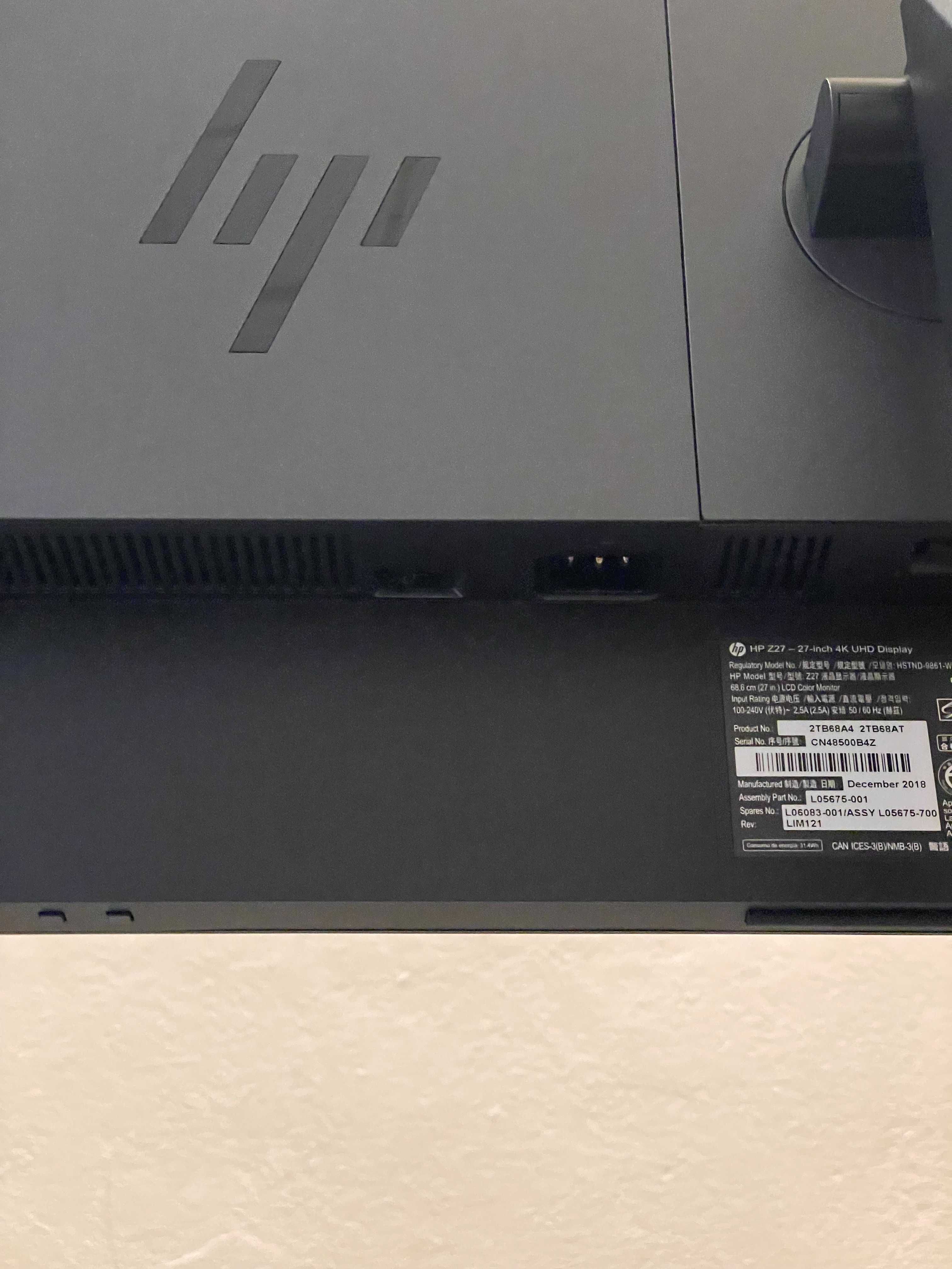 Monitor - HP Z27 27 polegadas 4K UHD