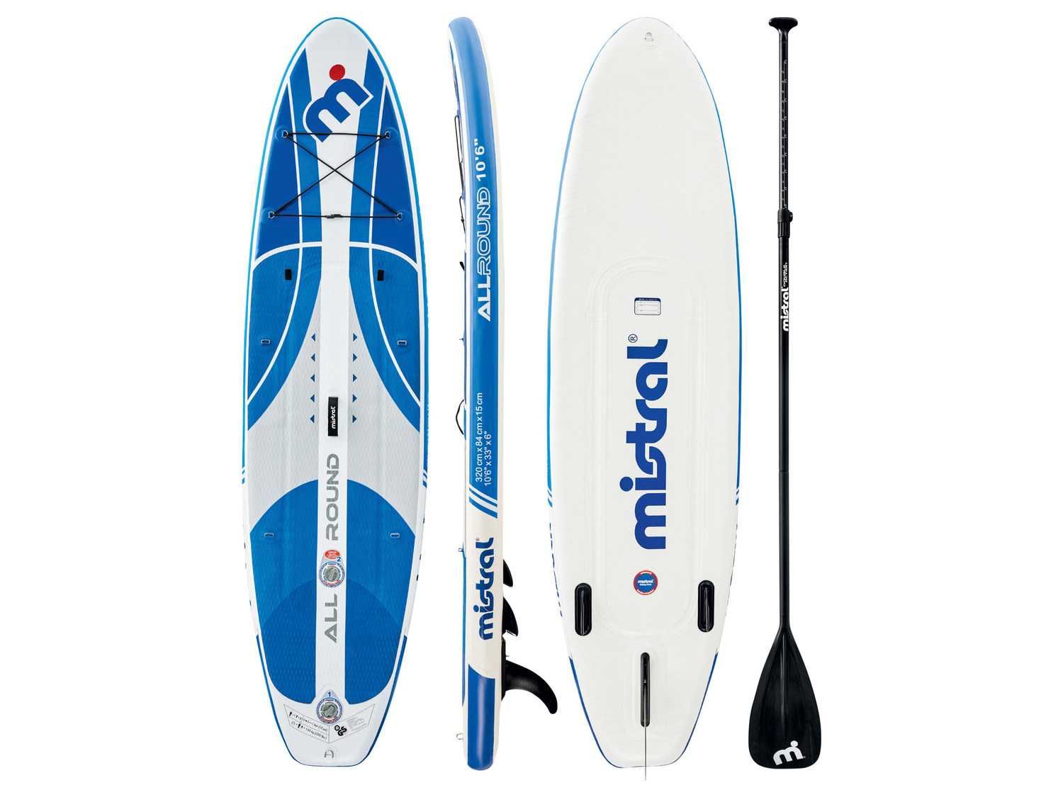 SUP Mistral 320cm 150kg Deska pływania 2xkomora SZEROKA siedzisko NOWA