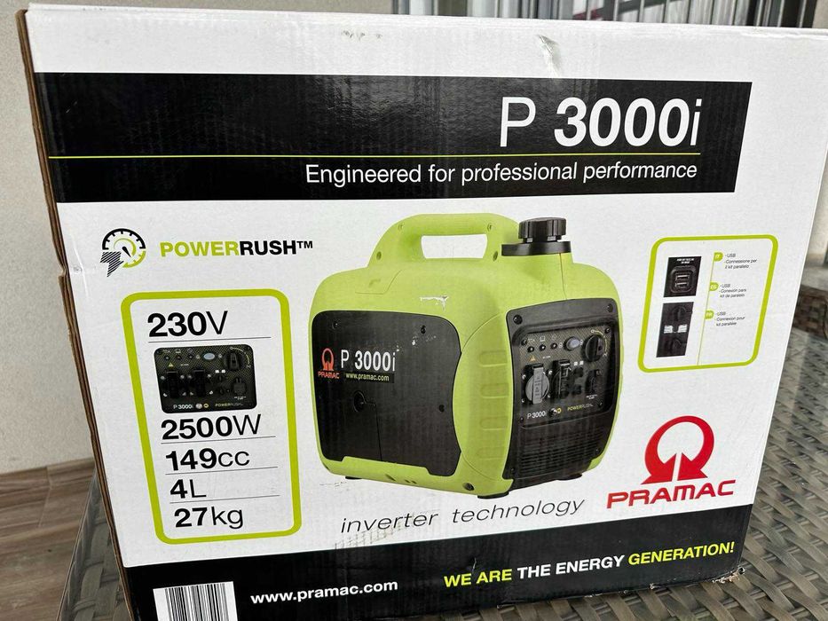 Генератор Pramac P3000i инвертор 2,3 КВТ/2,5 КВТ безшумний