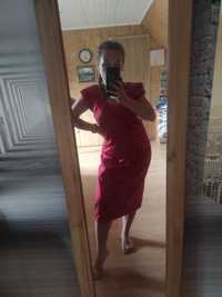 Czerwona elegancka sukienka wizytowa xxl  plus size 44 bamax confectio