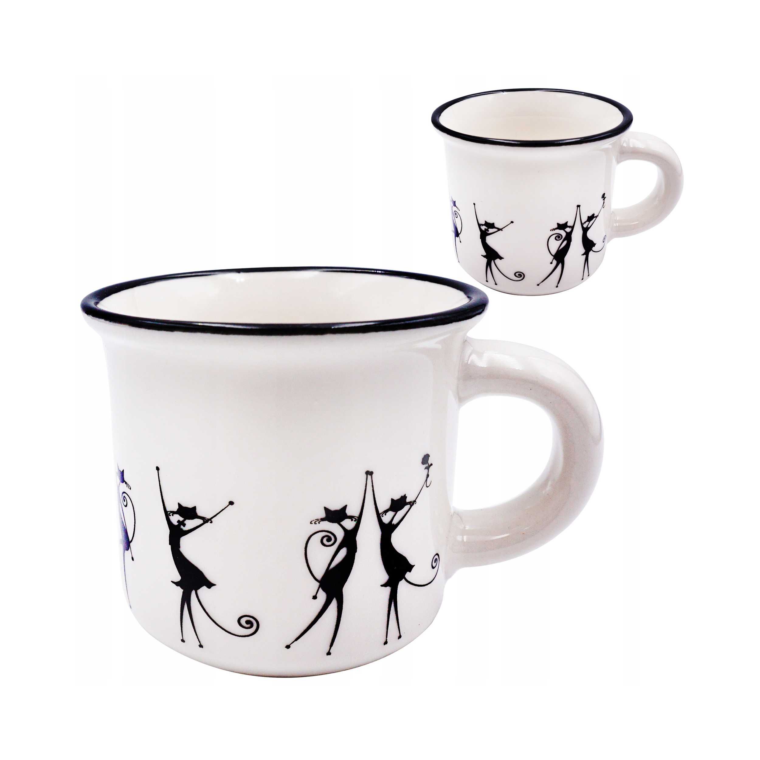 Filiżanak ESPRESSO Porcelana TAŃCZĄCE Kocice 80ml.