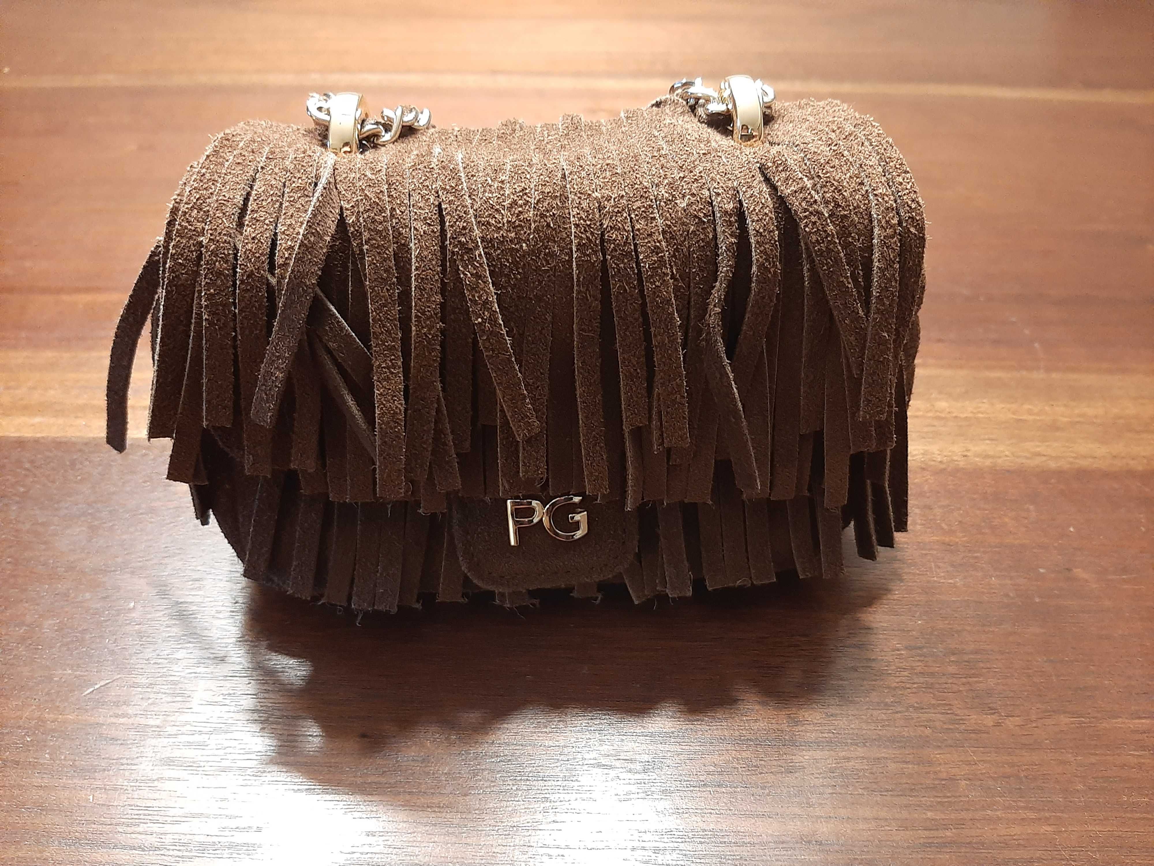 Purificacion Garcia: Pochete / Cross Body Bag Camurça 100% pele