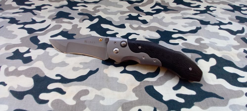 CRKT Elishewitz Pharaoh Automatyczny Nóż Konwersyjny Czarny Zytel