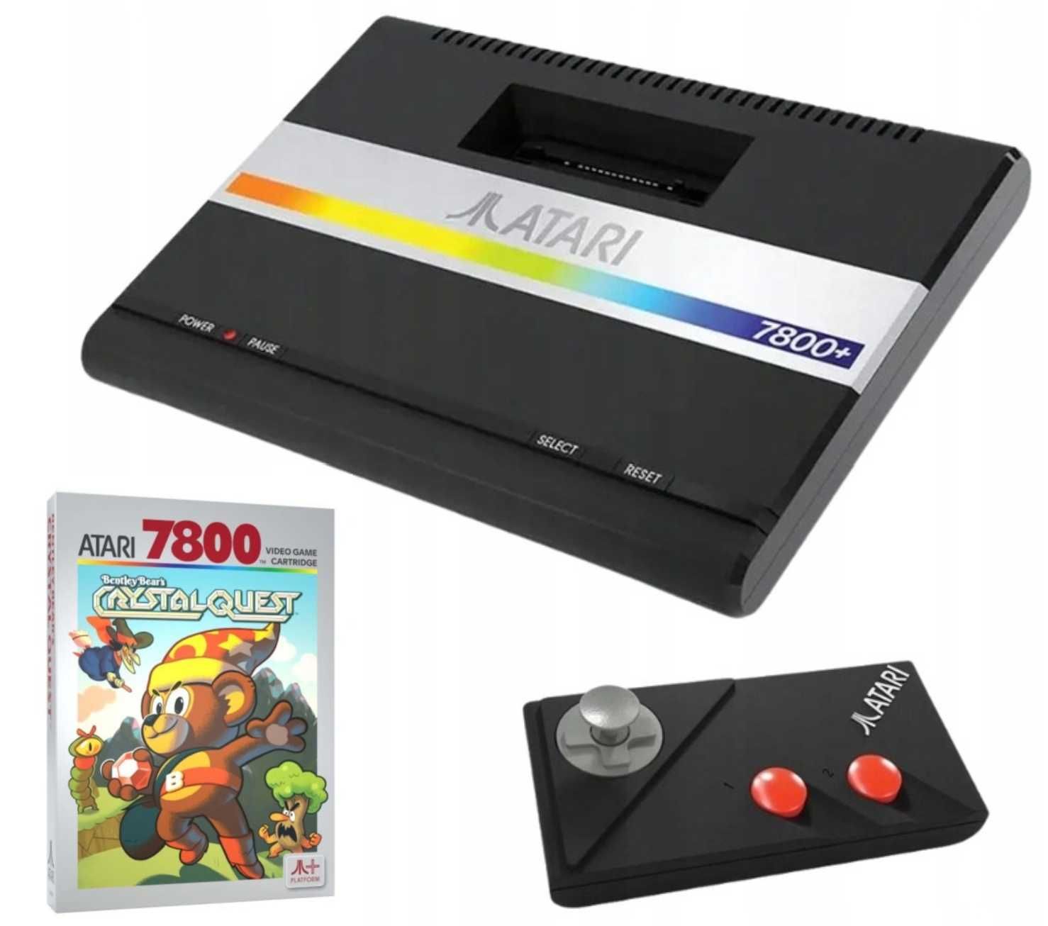 Konsola Nowa ATARI 7800+ plus gra Bentley Bear's Crystal Quest prezent