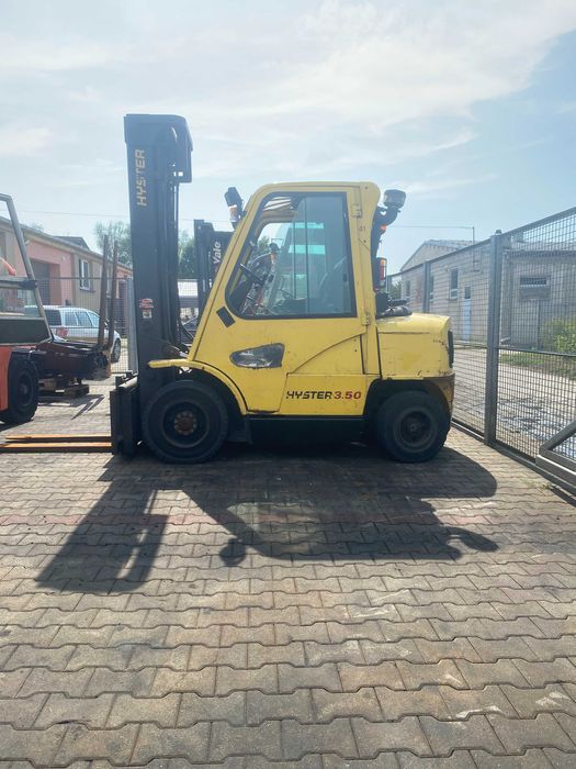 Wózek widłowy Hyster H3.50XM Gazowy Triplex Pełna kabina 2000r.