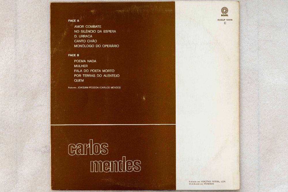 Disco de vinil LP Carlos Mendes, antologia II