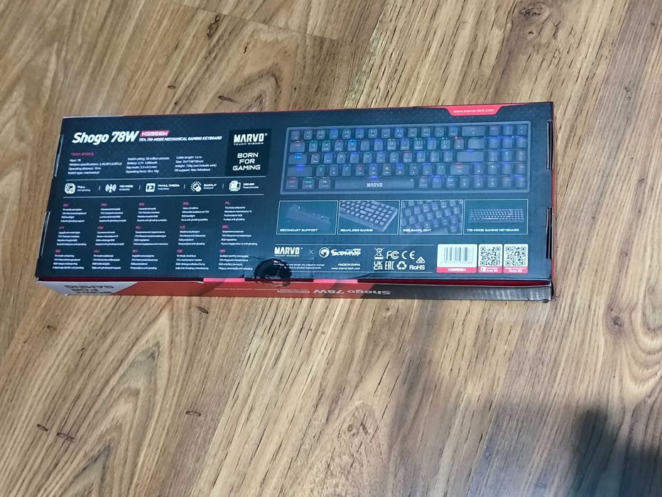 OKAZJA!! Klawiatura Mechaniczna MARVO SHOGO 78W (3 Typy Łączności)