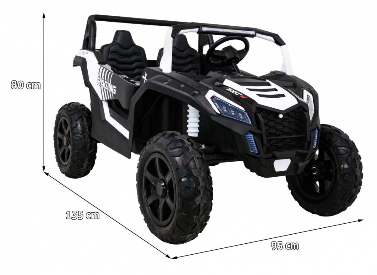 Buggy ATV Strong Racing dla 2 dzieci AIR Biały XL