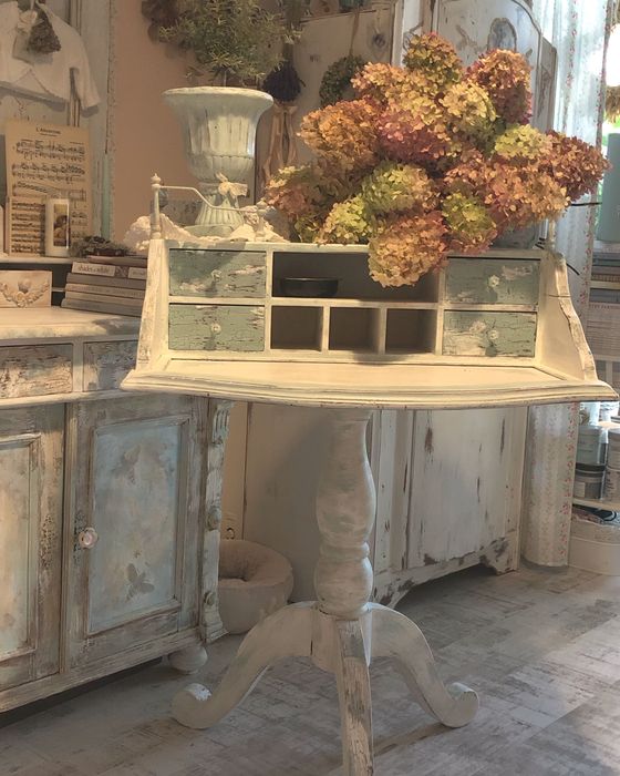 Sekretarzyk biurko Shabby chic Prowansja