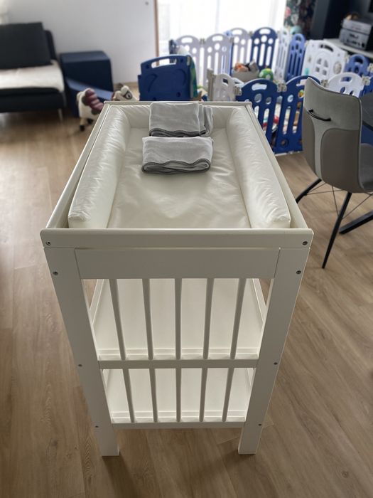 Gulliver przewijak z matą Vädra + pojemniki + przescieradla IKEA