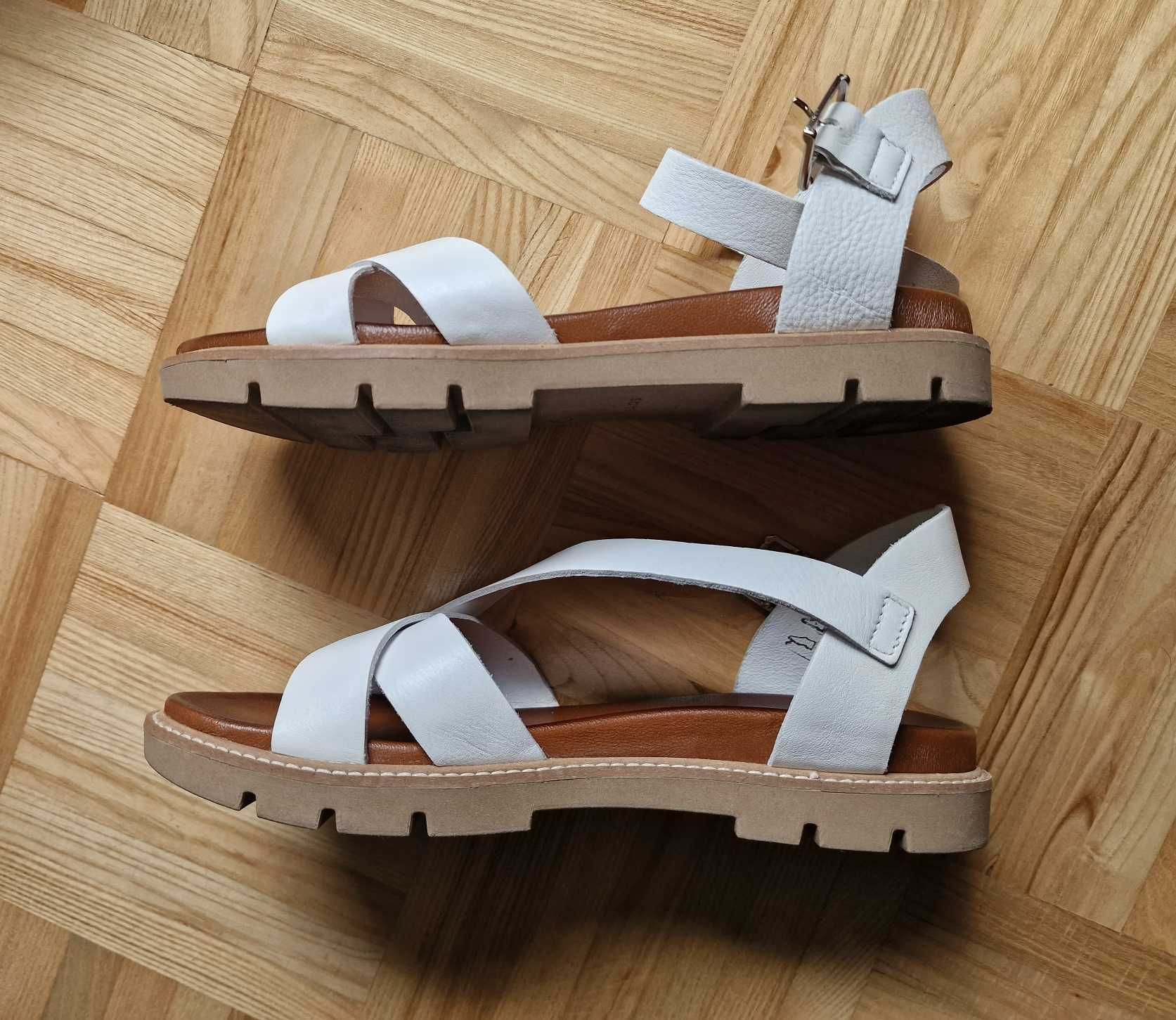 Białe sandały damskie Wojas - rozmiar 37