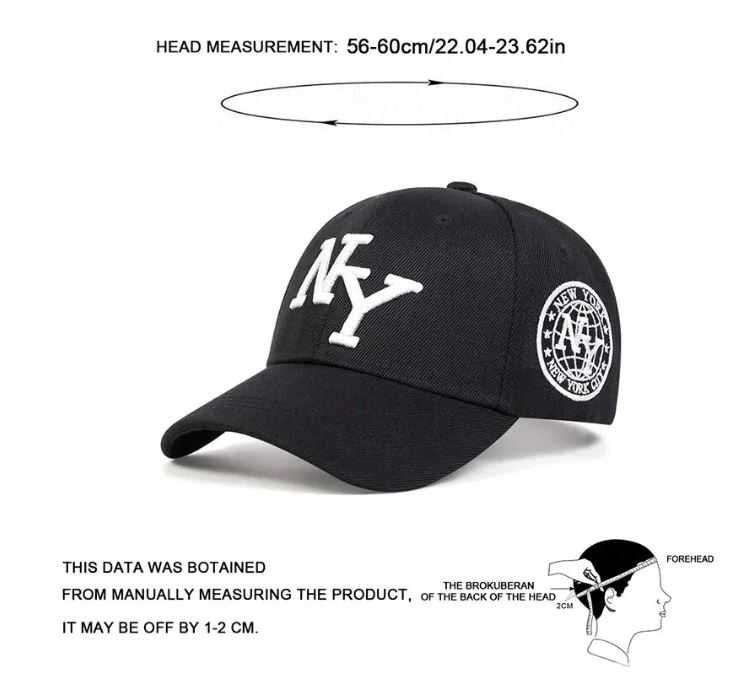 Czapka z daszkiem NY New York Nowa biała z czarnym logo