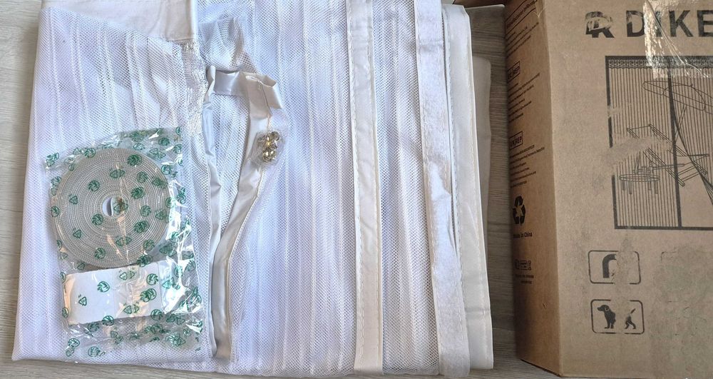 Diker Moskitiera magnetyczna na drzwi 150 x 210 cm biała