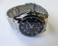 Zegarek męski damski czarny 42mm Chenxi czarna tarcza bransoleta 22mm