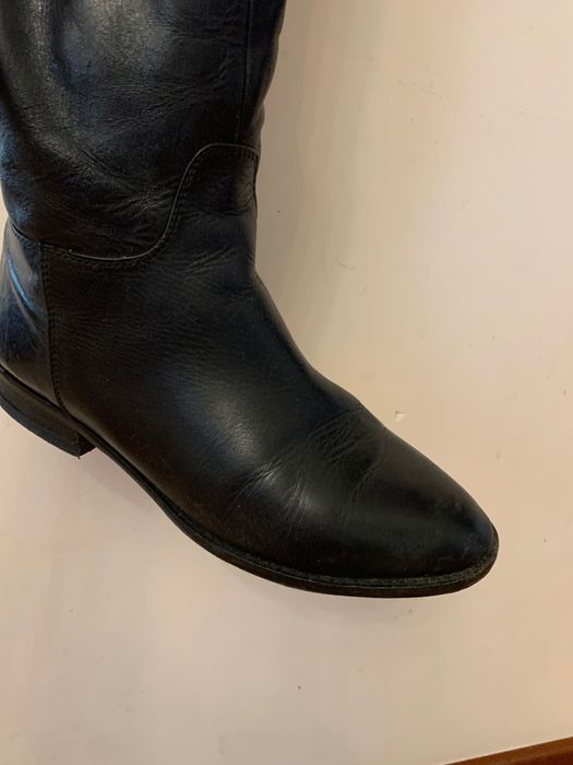 Женские сапоги черные 37 р КОЖА