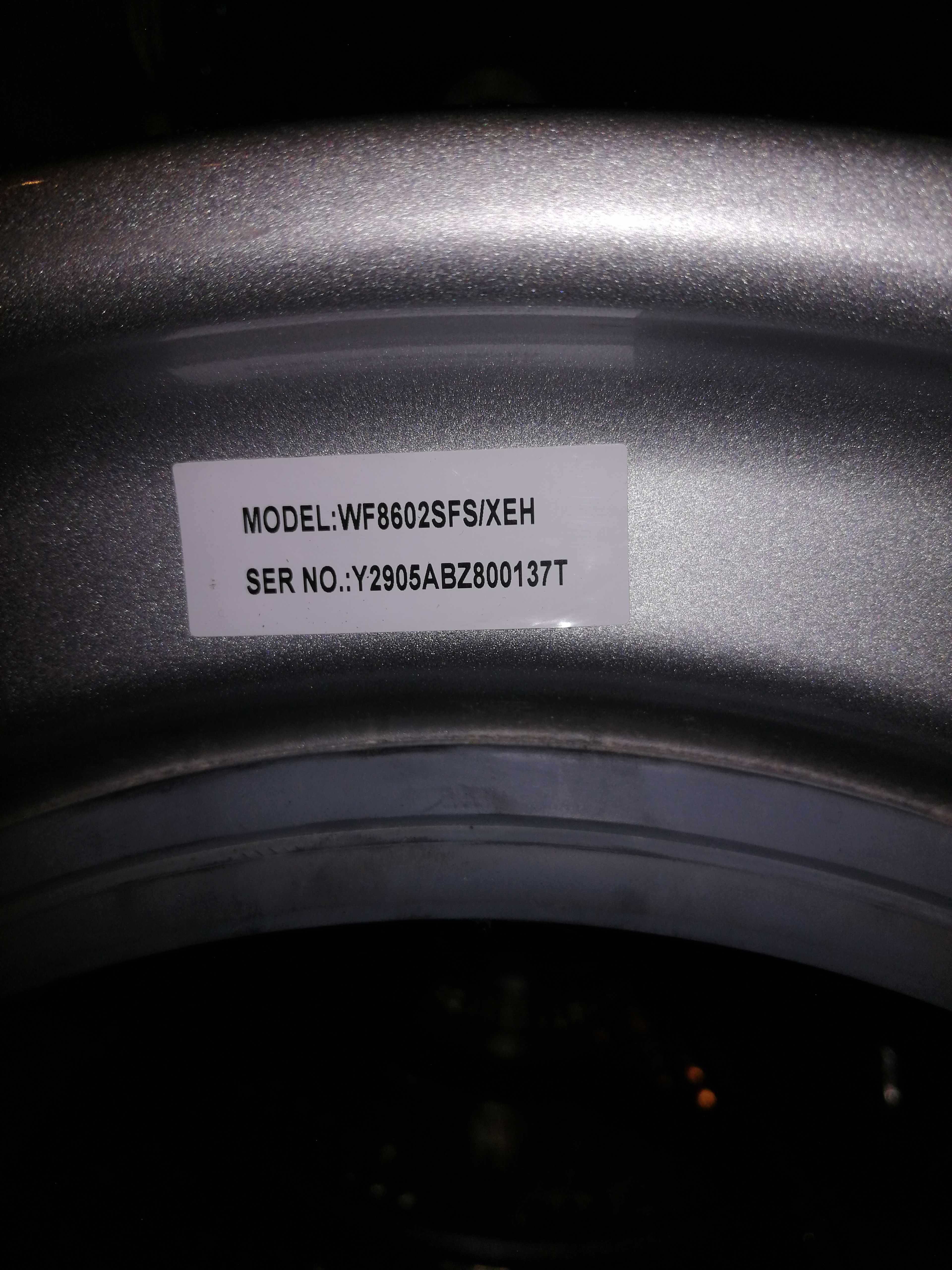 Pompa wody, Korek, Szuflada Samsung WF8602SFS