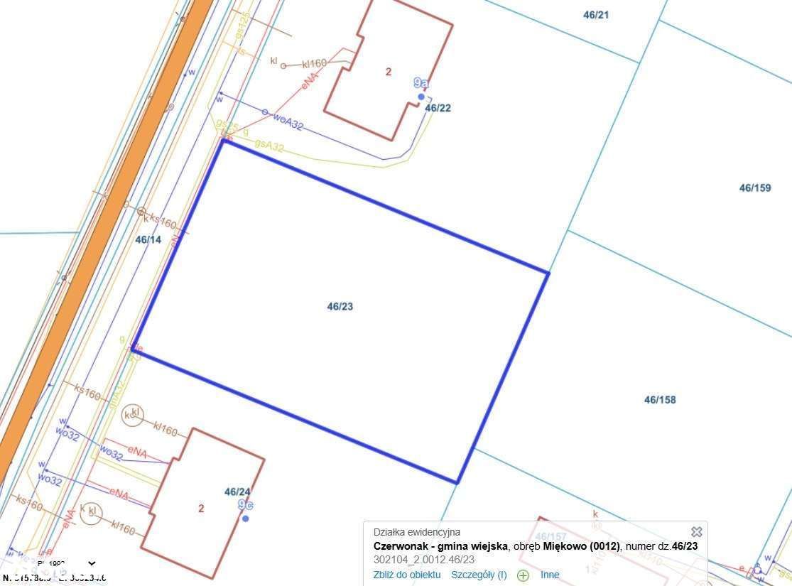 Działka 1203 m² – Miękowo, ul. Słowackiego BEZPOŚREDNIO