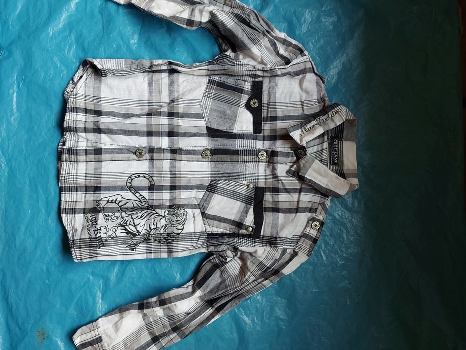 Koszula w kratkę wizytowe dziecięca wiek 18/24/36 firma CEST LAVE