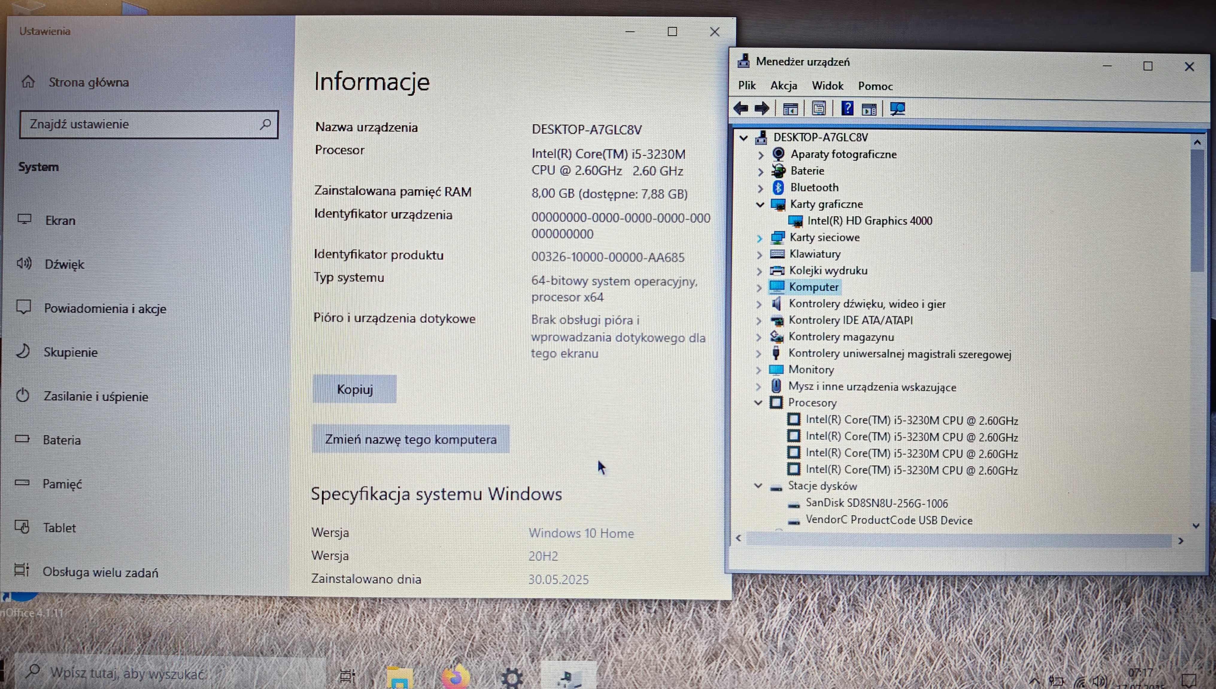 Laptop HP Pro book 4340 SSD 256GB, DDR3 8GB