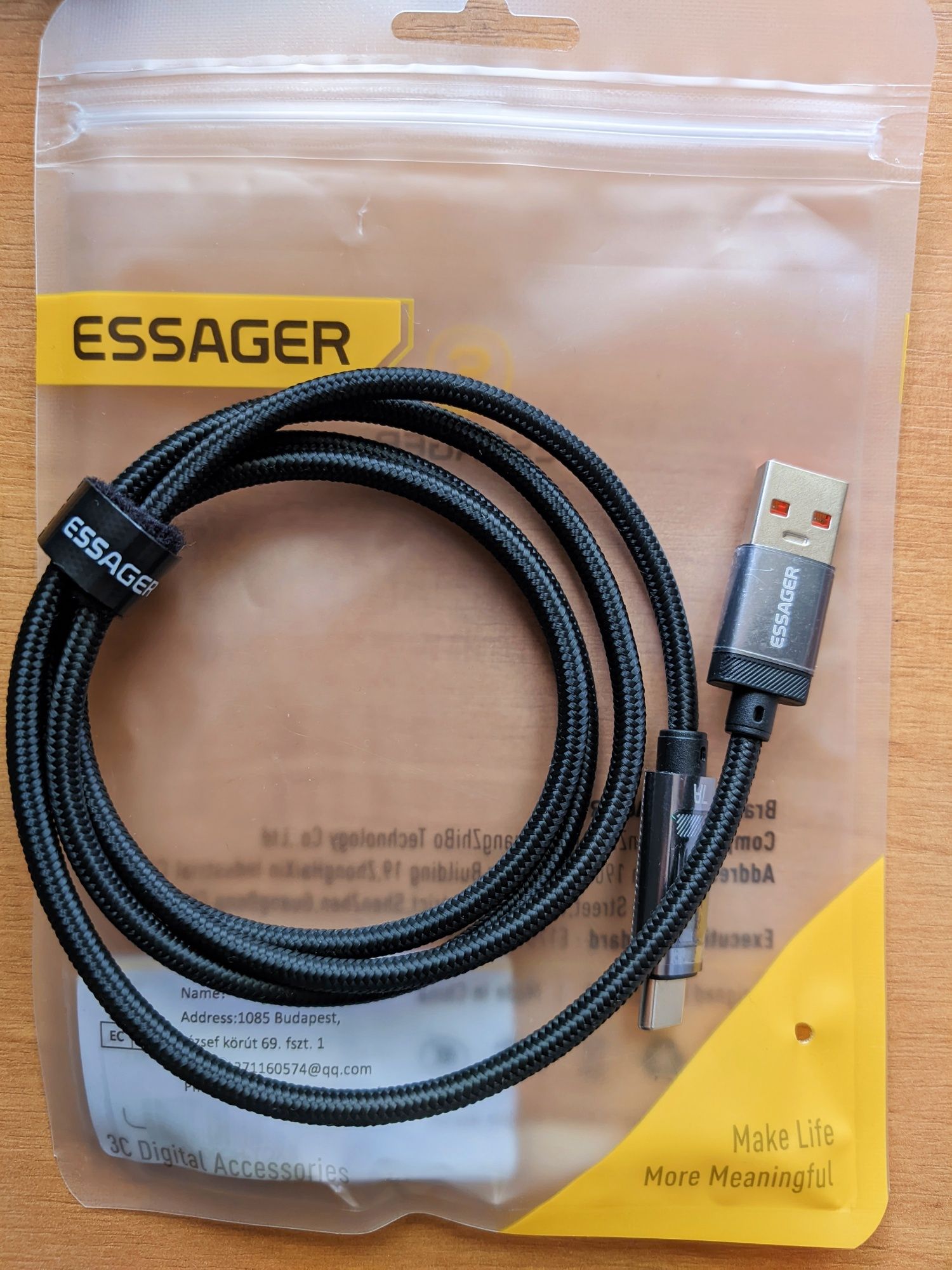 Тестер кабель з дисплеєм 7A USB A to Type C 100W для OnePlus