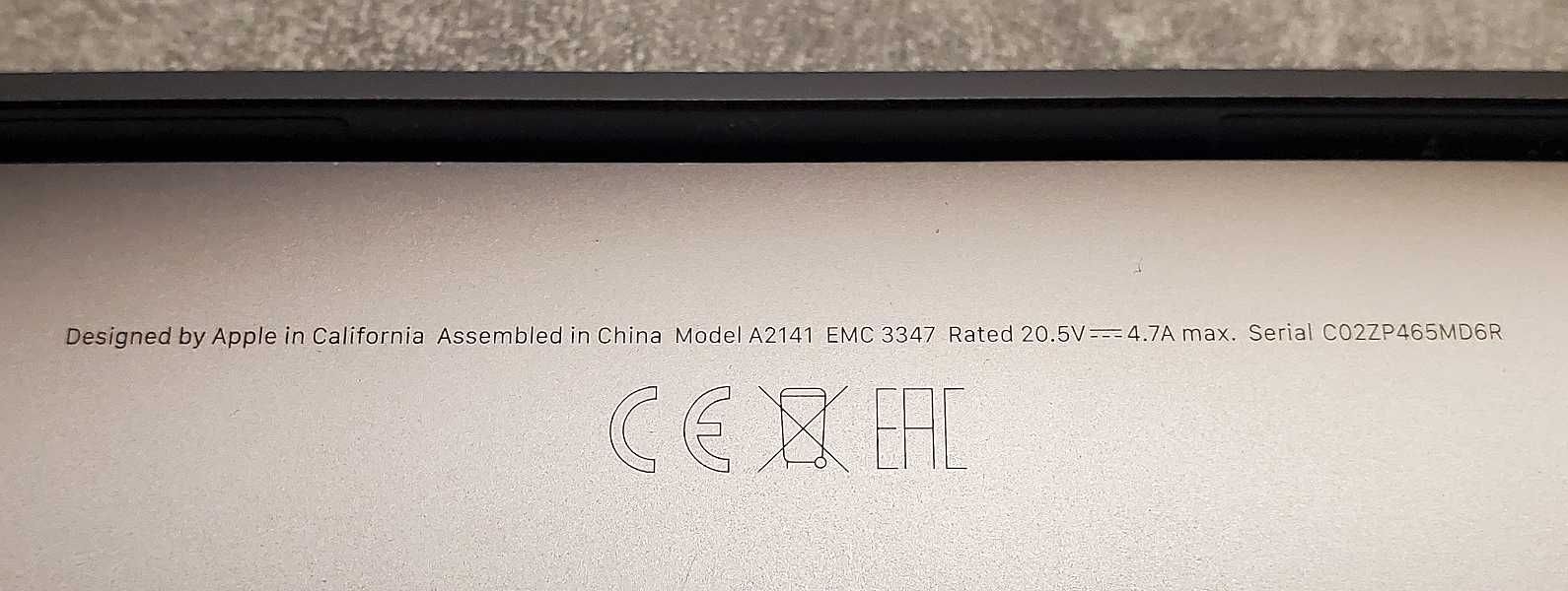 2019 MacBook Pro 16 - INTEL i7 6C 2.6 GHz - 32GB DDR4 RAM - SSD 512GB