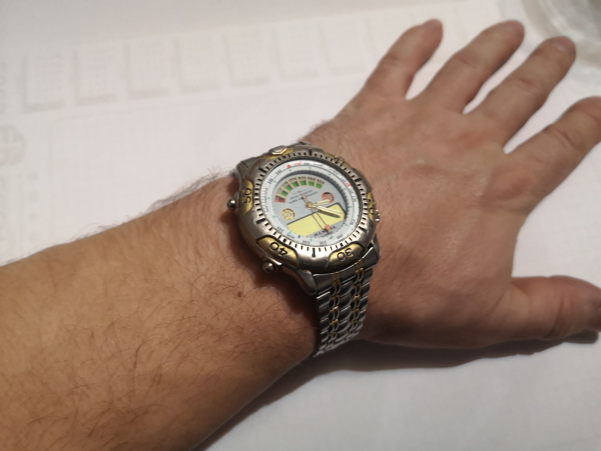 Stary zegarek męski Mamona branzoleta