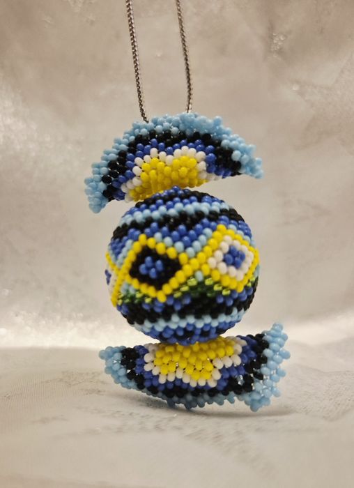 Новорічні іграшки з бісеру