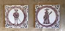 3 pares de azulejos antigos