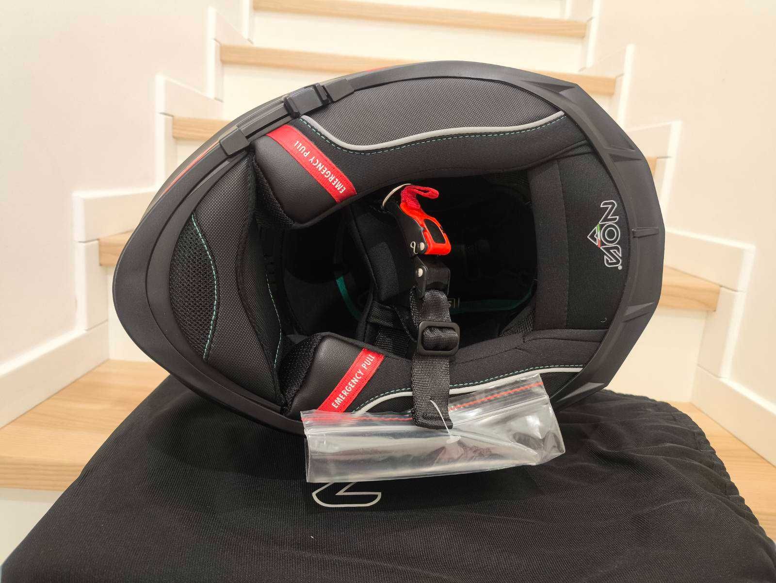 Kask motocyklowy integralny NOS NS10 Fury red rozmiar XS NOWY