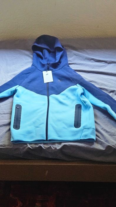 Nike fleece tech azul criança