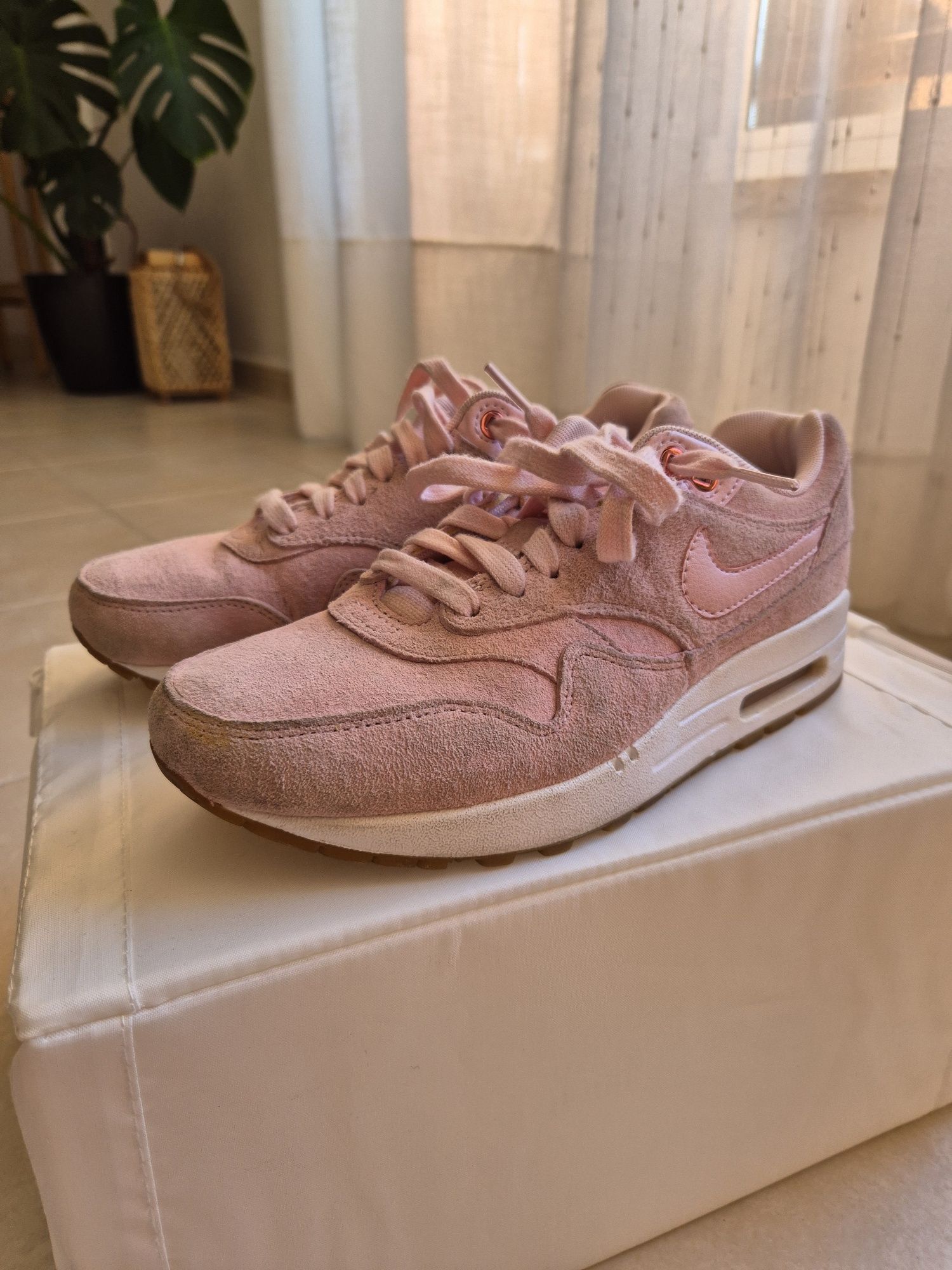 Sapatilhas Air Max 1 Pink Suede