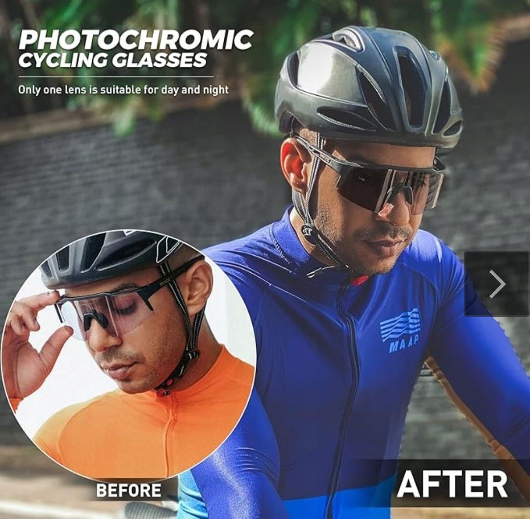 Okulary rowerowe fotochromatyczne Kapvoe