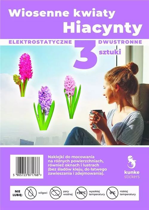 Wiosenne kwiaty Hiacynty 3szt. Kunke. Nowy Produkt